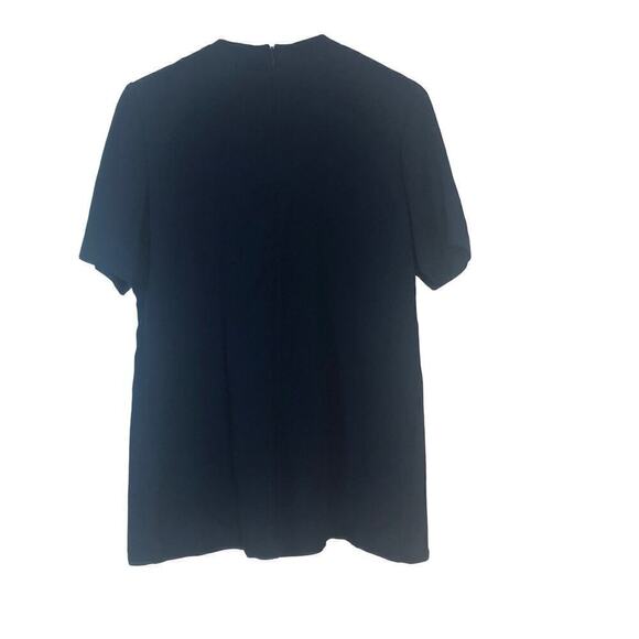Vintage R&M Richards Short Sleeve Navy Tunic Blouse Size 8 - Picture 7 of 7